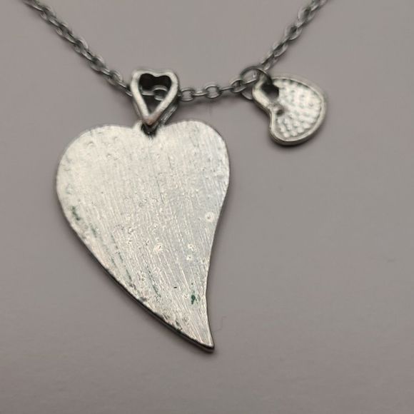 Nightmare Before Christmas Jack & Sally heart Never Forget I Love You necklace - Picture 4 of 5